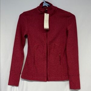 Calia lustralux  bricklayer heather Alia Deep Red Zip-Up body breeze Jacket xxs